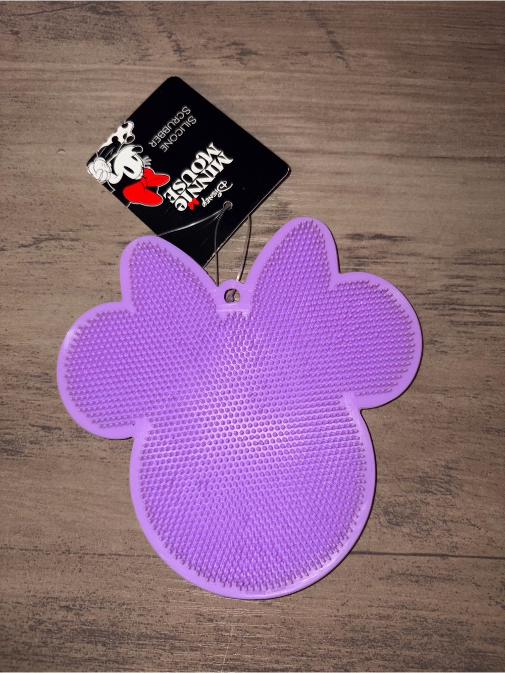 Disney Minnie Mouse Purple Silicone Dish Scrubber Kitchen Sponge NWT